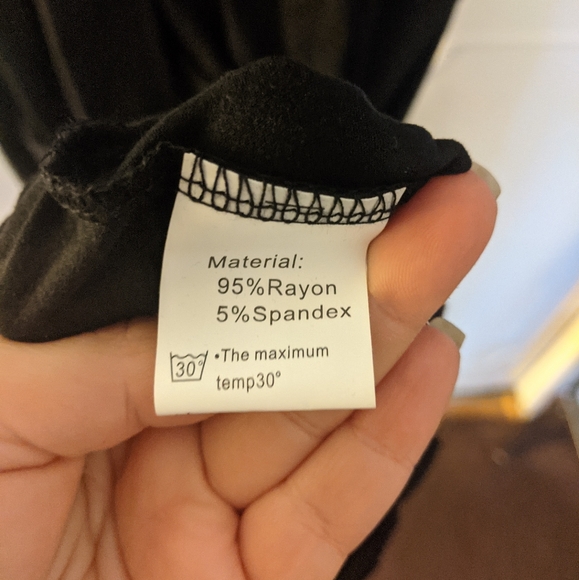 Wneedu Plus Size Black Maxi Dress 2XL - Picture 7 of 8